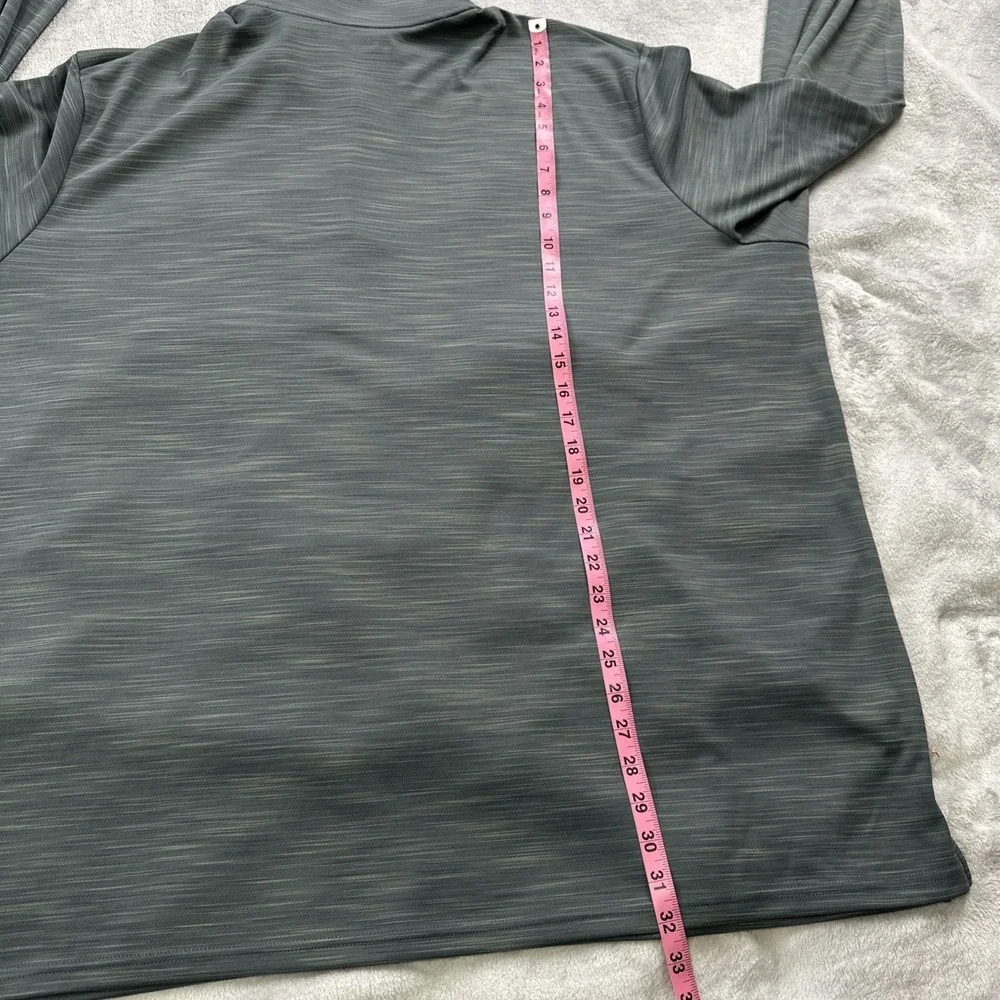 Solaris 1/4 Zip Pullover‎ Shirt 3XT Gray Long Sleeve Athletic Performance READ